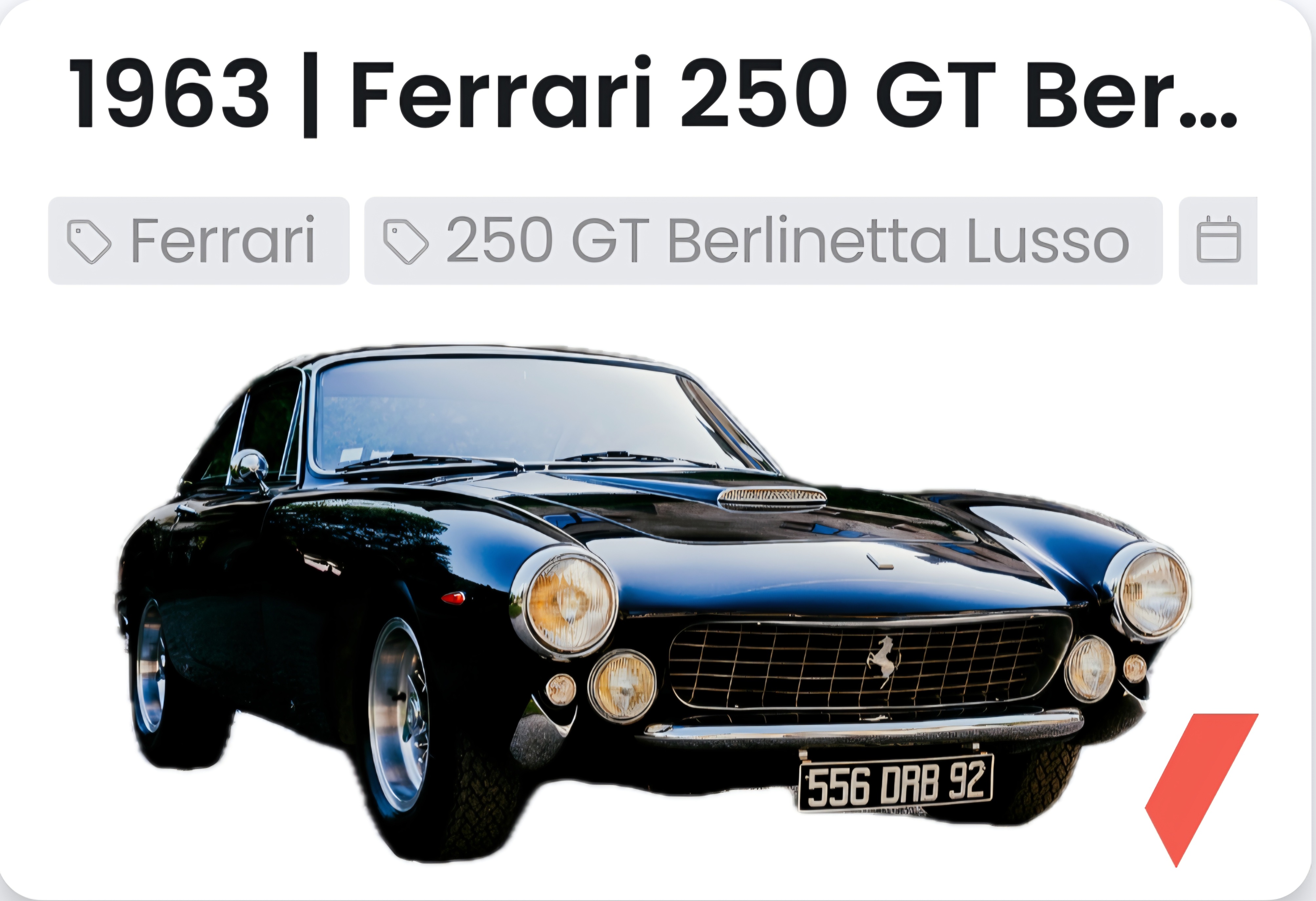 1963 Ferrari 250 GT Berlinetta Lusso